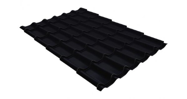 Металлочерепица классик GL 0,5 Velur20 RAL 9005 черный купить в Кропоткине