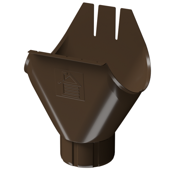 Воронка желоба D125 Döcke STAL PREMIUM Каштан, (RAL 8017) купить в Кропоткине