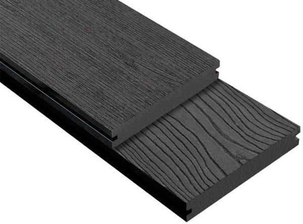 Террасная доска ДПК Outdoor 3D полнотелая STORM/OCEAN BLACK черная купить в Кропоткине