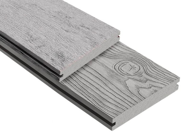 Террасная доска ДПК Outdoor 3D полнотелая STORM/OCEAN GREY серая микс купить в Кропоткине