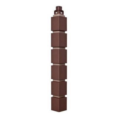 Фасадная панель Наружный угол кирпич клинкерный (коричневый), 0,45 х 0,16м
