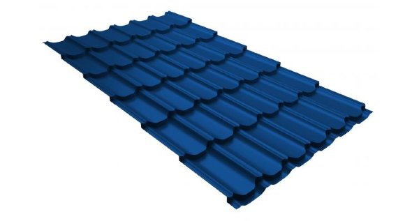 Металлочерепица квинта плюс GL 0,5 Satin RAL 5005 сигнальный синий купить в Кропоткине