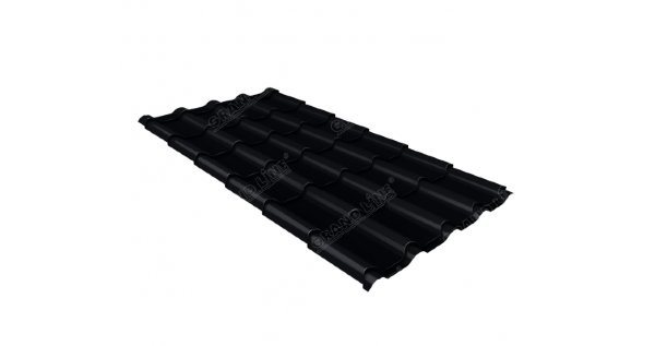 Металлочерепица камея 0,45 Drap RAL 9005 черный купить в Кропоткине