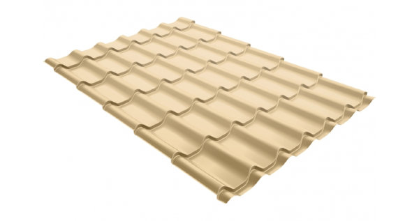 Металлочерепица классик 0,5 Satin RAL 1014 слоновая кость купить в Кропоткине