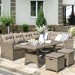 Комплект мебели AFINA плетеной из иск. ротанга AFM-307B Beige купить в Кропоткине