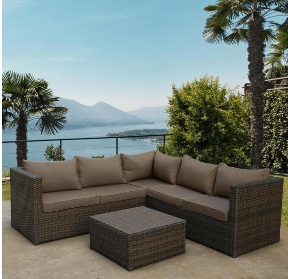 Комплект мебели AFINA плетеной из иск. ротанга YR825A Brown/Beige купить в Кропоткине