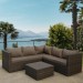 Комплект мебели AFINA плетеной из иск. ротанга YR825A Brown/Beige купить в Кропоткине