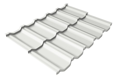 Металлочерепица модульная Квинта Uno Grand Line c 3D резом 0,5 Satin RAL 9003 сигнальный белый купить в Кропоткине