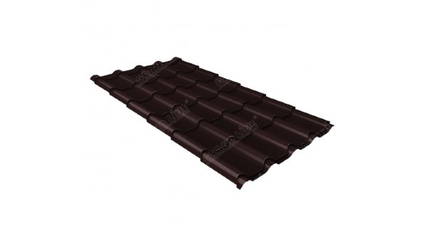 Металлочерепица камея GL 0,5 Quarzit RAL 8017 Metallic купить в Кропоткине