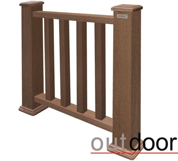 Ограждение из ДПК Outdoor Классик 3D STORM коричневый микс купить в Кропоткине