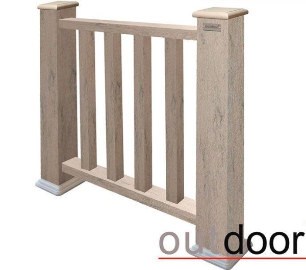 Ограждение из ДПК Outdoor Классик 3D STORM серый микс купить в Кропоткине