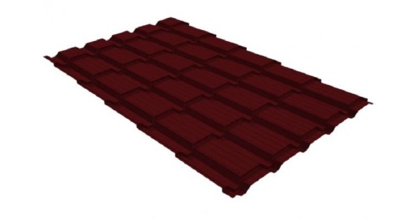 Металлочерепица GL квадро профи 0,5 Quarzit lite RAL 3005 красное вино купить в Кропоткине