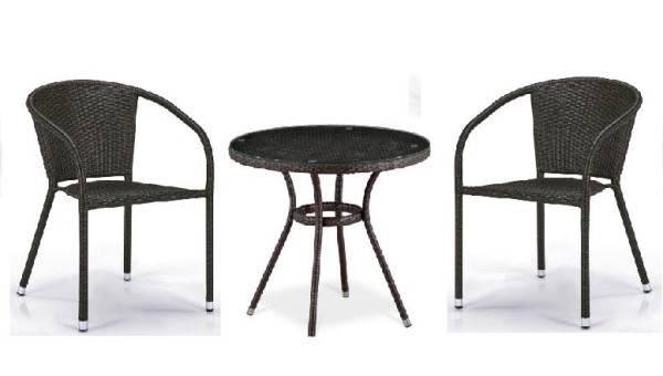 Комплект плетеной мебели AFINA из иск. ротанга Асоль-7 T282ANT/Y137C-W53 Brown 2Pcs купить в Кропоткине