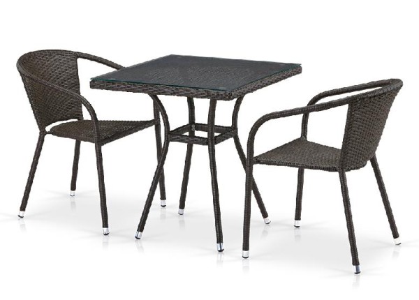 Комплект плетеной мебели AFINA из иск. ротанга T282BNT/Y137C-W53 Brown 2Pcs купить в Кропоткине