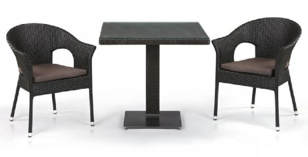 Комплект плетеной мебели AFINA из иск. ротанга T605SWT/Y79A-W53 Brown 2Pcs купить в Кропоткине