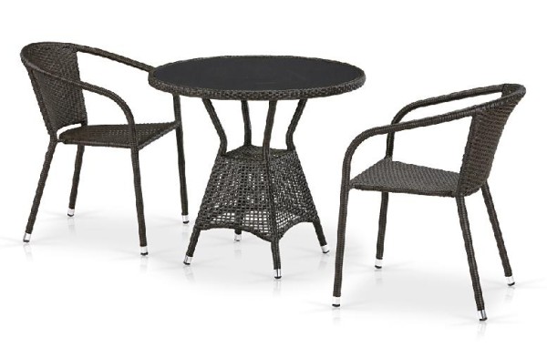 Комплект плетеной мебели AFINA из иск. ротанга T707ANS/Y137C-W53 Brown 2Pcs купить в Кропоткине