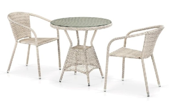 Комплект плетеной мебели AFINA из иск. ротанга T705ANT/Y137C-W85 Latte 2Pcs купить в Кропоткине
