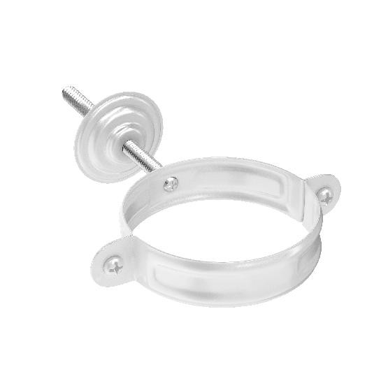 Водосток Aquasistem, система 150/100 - Комплект крепления трубы RAL 9003 Белый купить в Кропоткине