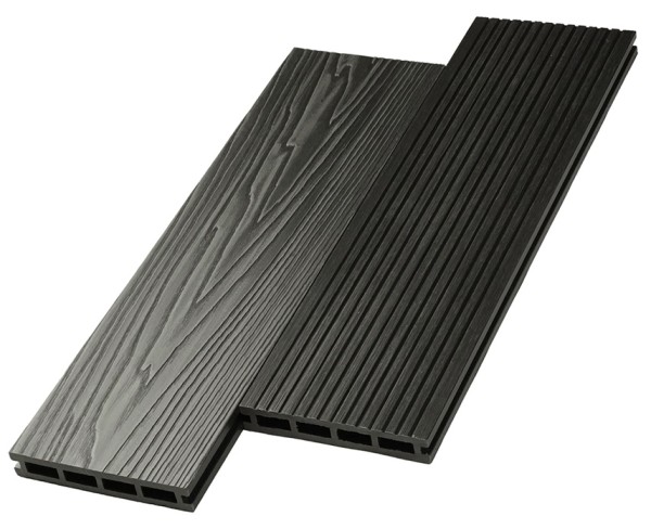 Террасная доска ДПК NanoWood двусторонняя New 3D тиснение + вельвет Графит купить в Кропоткине