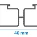 Лага алюминиевая KRONEX 40x15x3000 мм опорная Slim купить в Кропоткине