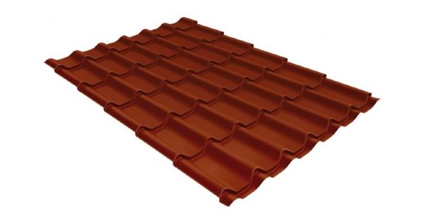 Металлочерепица классик 0,5 Satin RAL 8004 терракота купить в Кропоткине