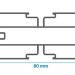 Лага алюминиевая KRONEX 80x40x3000 мм конструктивная купить в Кропоткине