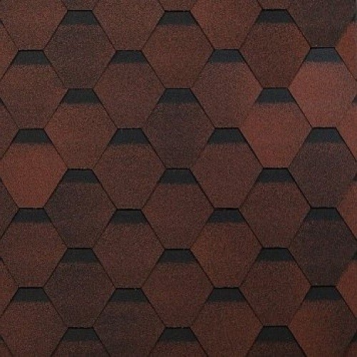 Гибкая черепица Shinglas, коллекция Оптима – Красный купить в Кропоткине