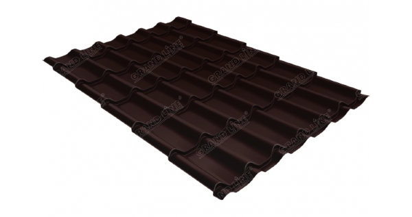 Металлочерепица классик GL 0,5 Quarzit RAL 8017 шоколад Metallic купить в Кропоткине