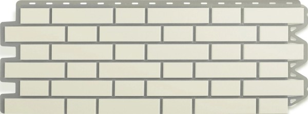 Фасадная панель Альта-Профиль, Кирпич Клинкерный, Белый купить в Кропоткине