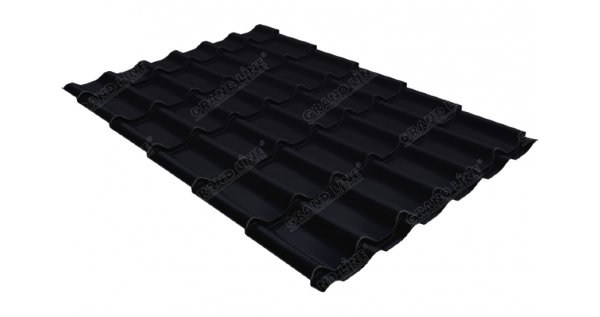 Металлочерепица классик 0,45 Drap RAL 9005 черный купить в Кропоткине