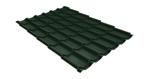 Металлочерепица классик 0,5 Satin RR 11 темно-зеленый купить в Кропоткине